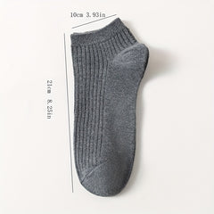 Men's Solid Liner Anklets Socks Breathable Soft Sweat Absorbent