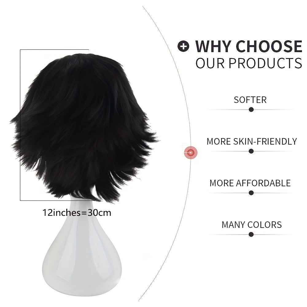 Men's 12inch Short Dress Up Wig Cosplay Party Fiber Wig
