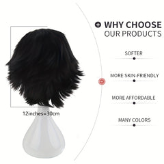 Men's 12inch Short Dress Up Wig Cosplay Party Fiber Wig