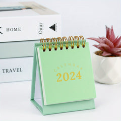 Green Mini Desk Calendar for Office and School Use