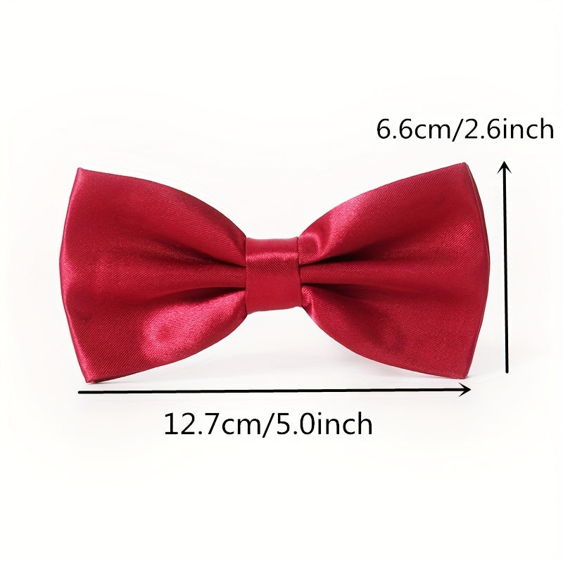 Men's Solid Bow Tie for Wedding Party Banquet