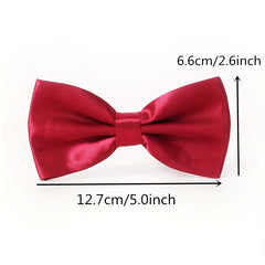 Men's Solid Bow Tie for Wedding Party Banquet