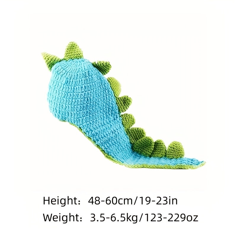 Dino Shaped Knitted Beanie for Baby Boys