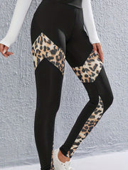 Leopard Print Skinny Leggings High Waist Stretchy Women's Clothing