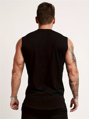 Men's Workout Tanktop Casual Loose Sleeveless Shirt For Gym
