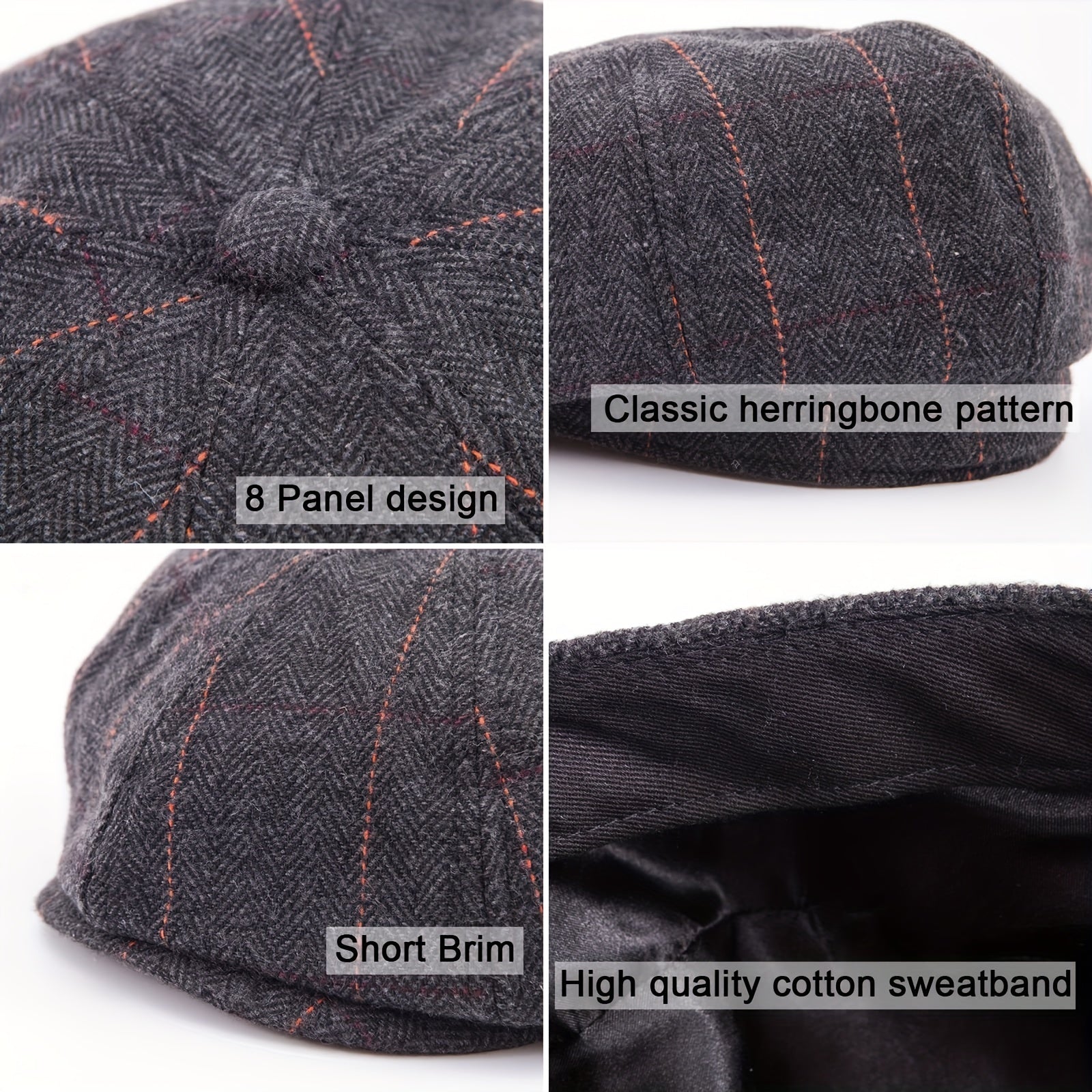 British Retro Newsboy Hat Painter Hat Men's Casual Octagonal Hat