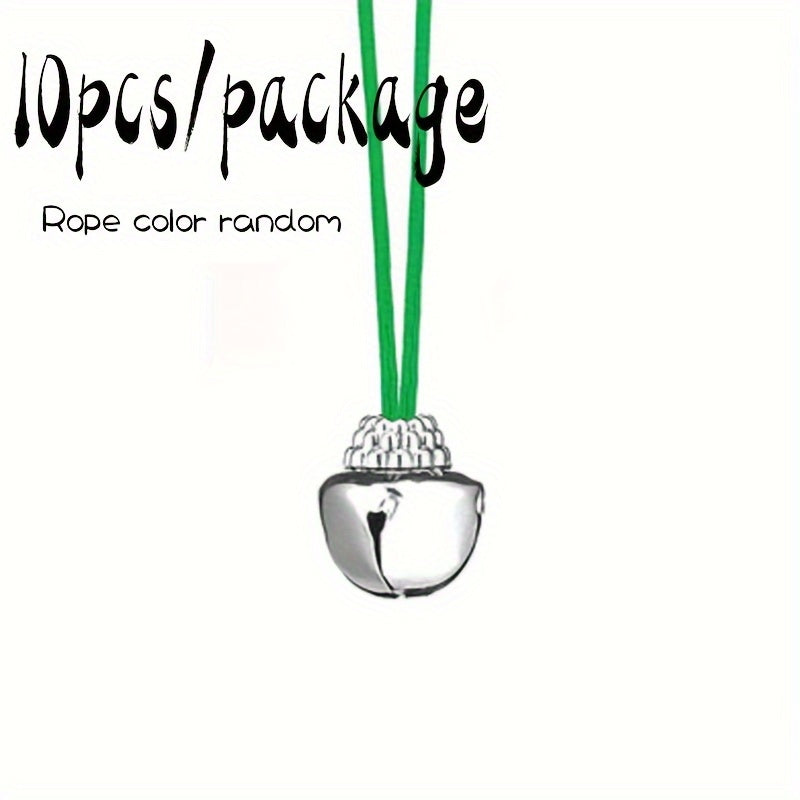 10pcs Christmas Bell Necklace Holiday Party Necklace Decoration