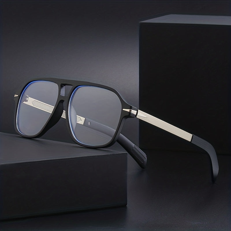 Retro Double Beam Sunglasses Large Frame Men Driving UV Protection