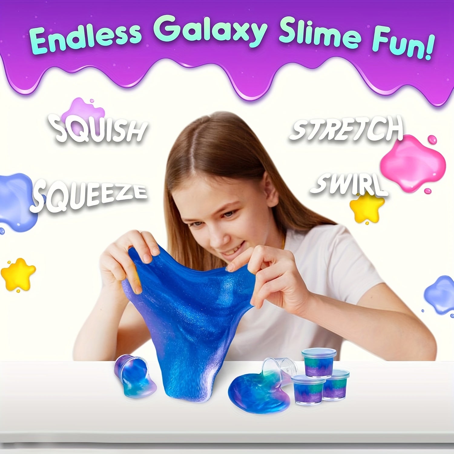 Mini Galaxy Slime 30pcs Mermaid Slime Party Favors Soft Sludge Toy