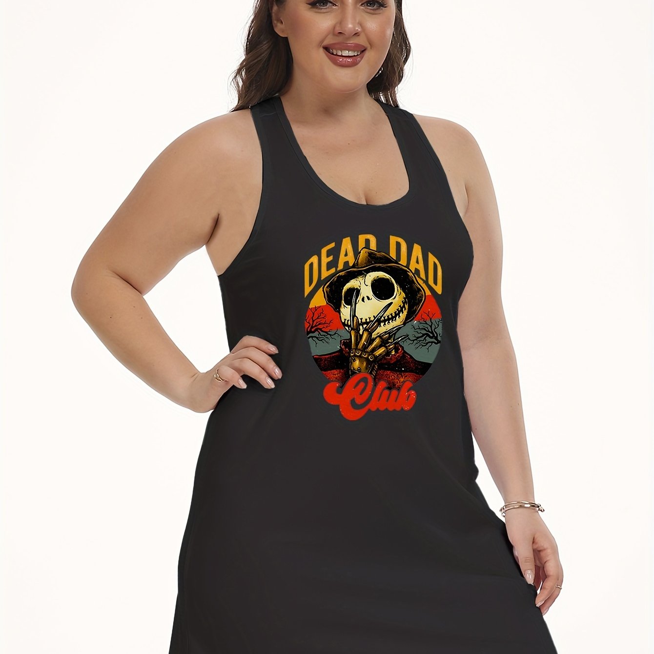 Halloween Grim Reaper Print Nightdress