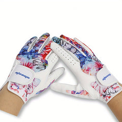 1 Pair Block Golf Gloves Non slip Breathable Grips Sports Golf Gloves