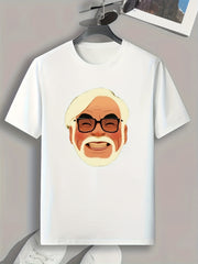 Benign Grandpa Portrait Print Men's Graphic T-shirt