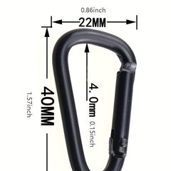 10pcs Aluminum Carabiners Bottle Keychain Hanging Buckle