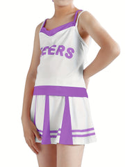 Girls Casual Cheer Set Slim Outfits for Sports Party Gift