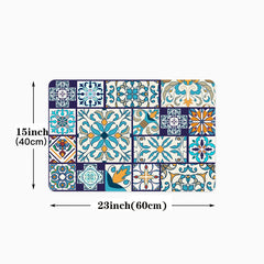 Floral Print Kitchen Mat Anti Fatigue Absorbent Washable Durable Runner