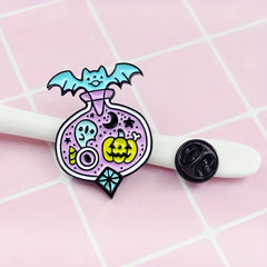 Halloween Magic Bottle Enamel Brooch for Clothes Bags