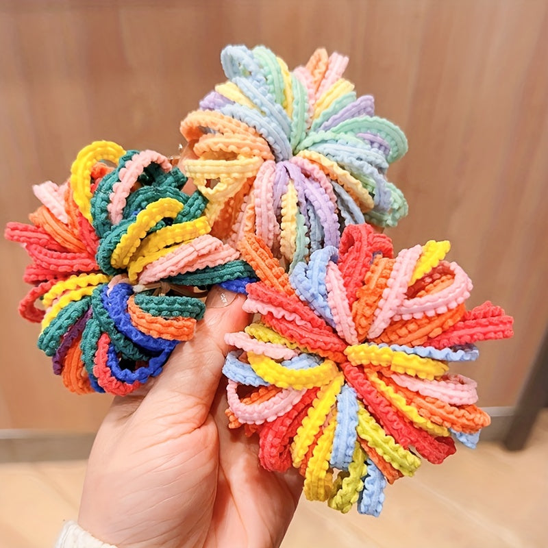 50pcs Children's Head Rope High Elastic Candy Hair Ring