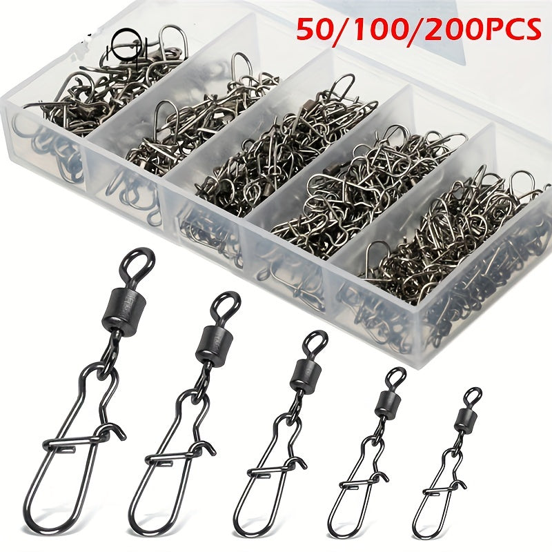 8 Shape Swivel Ring Buckle Set with Storage Box Fishing Tackle Kit