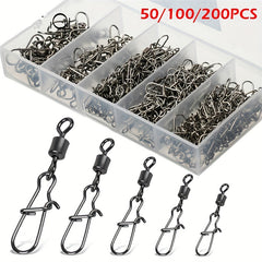8 Shape Swivel Ring Buckle Set with Storage Box Fishing Tackle Kit