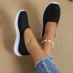 Women's Breathable Casual Summer Sneakers Low Top Slip On Mesh Shoes