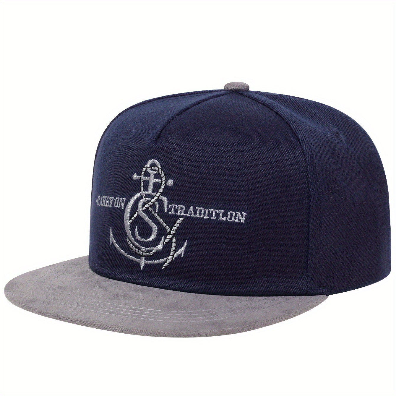 Anchor Embroidery Snapback Hat Hip Hop Baseball Cap Navy Adjustable