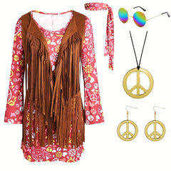 70s 80s Retro Disco Costume 6pcs Set
