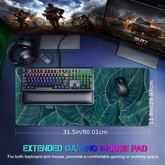 Gaming Mouse Pad Extended Mousepad Anti Fray Stitched Edges Non slip Rubber Base