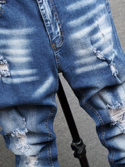 Men's Skinny Ripped Stretch Slim Fit Jeans Pants