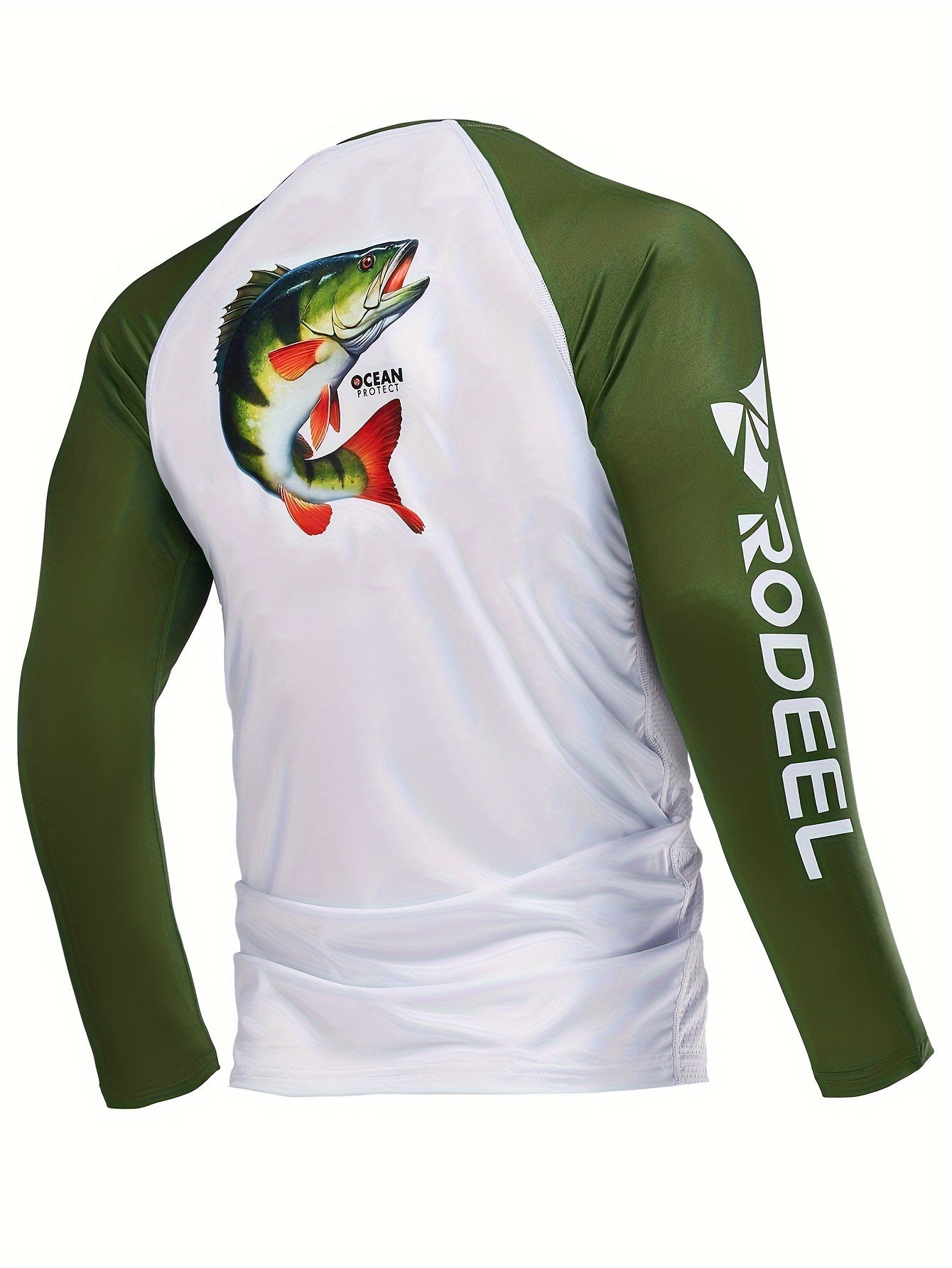 Men's Fish Pattern UPF 50 Sun Protection Hoodie Long Sleeve
