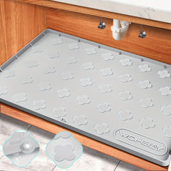 Waterproof Under Sink Mat 34 X 22 Silicone Drip Tray Liner for Kitchen Bathroom