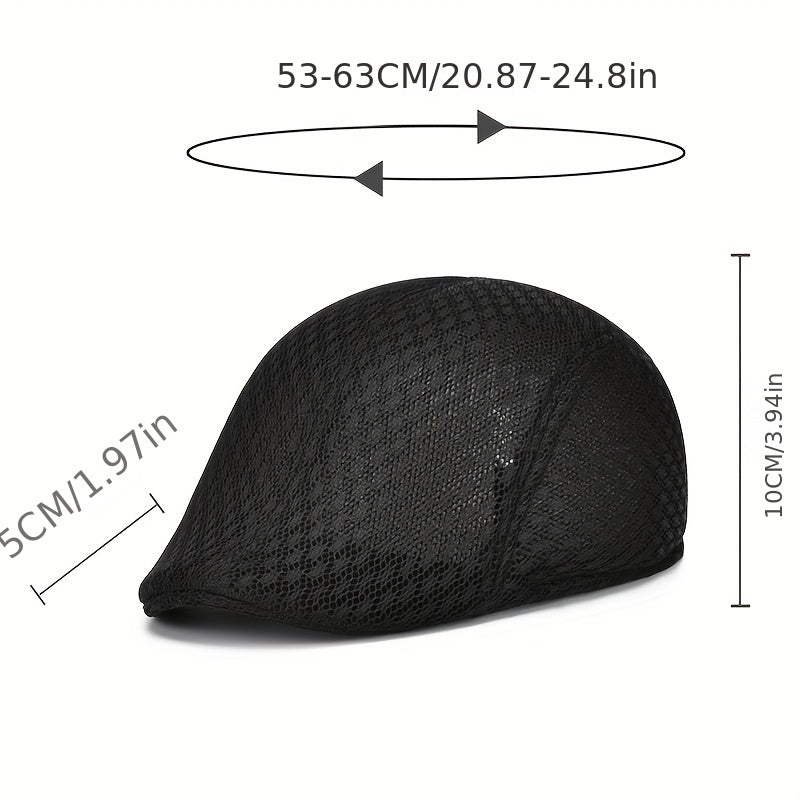 Men's Mesh Beret Visor Hat Outdoor Breathable Cap