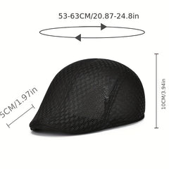 Men's Mesh Beret Visor Hat Outdoor Breathable Cap