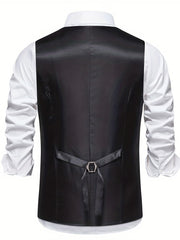 Classic Herringbone Suit Vest Men Wedding Party