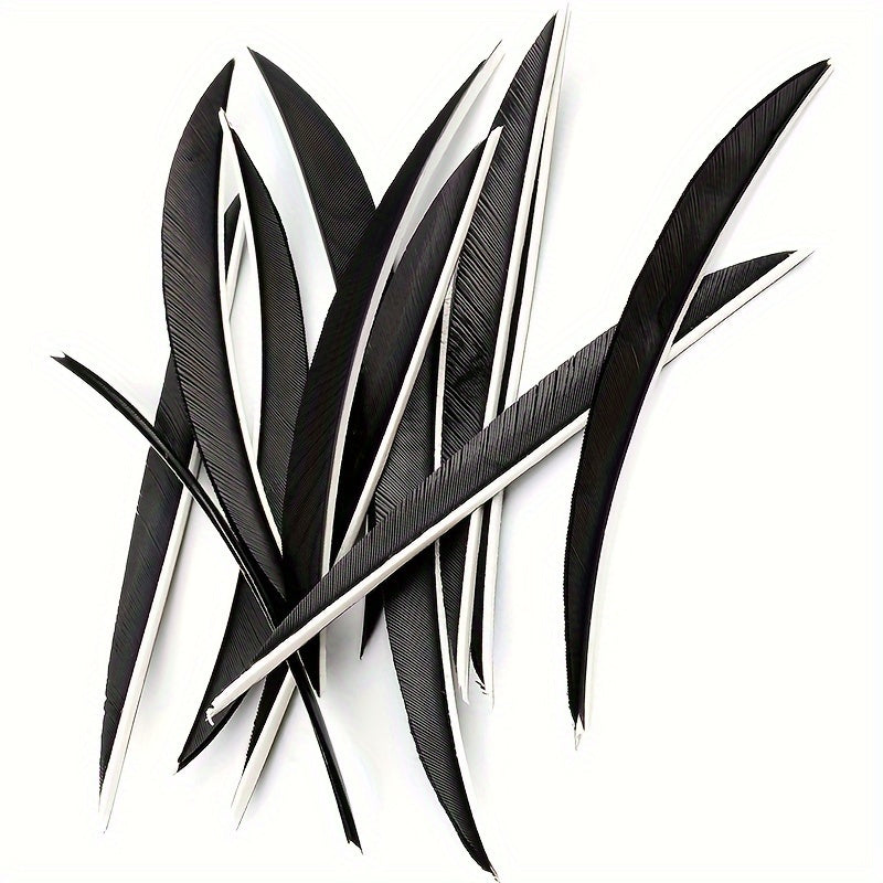 50pcs 12.7cm DIY Turkey Archery Fletches Shield Shape Vanes