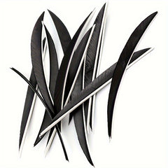 50pcs 12.7cm DIY Turkey Archery Fletches Shield Shape Vanes