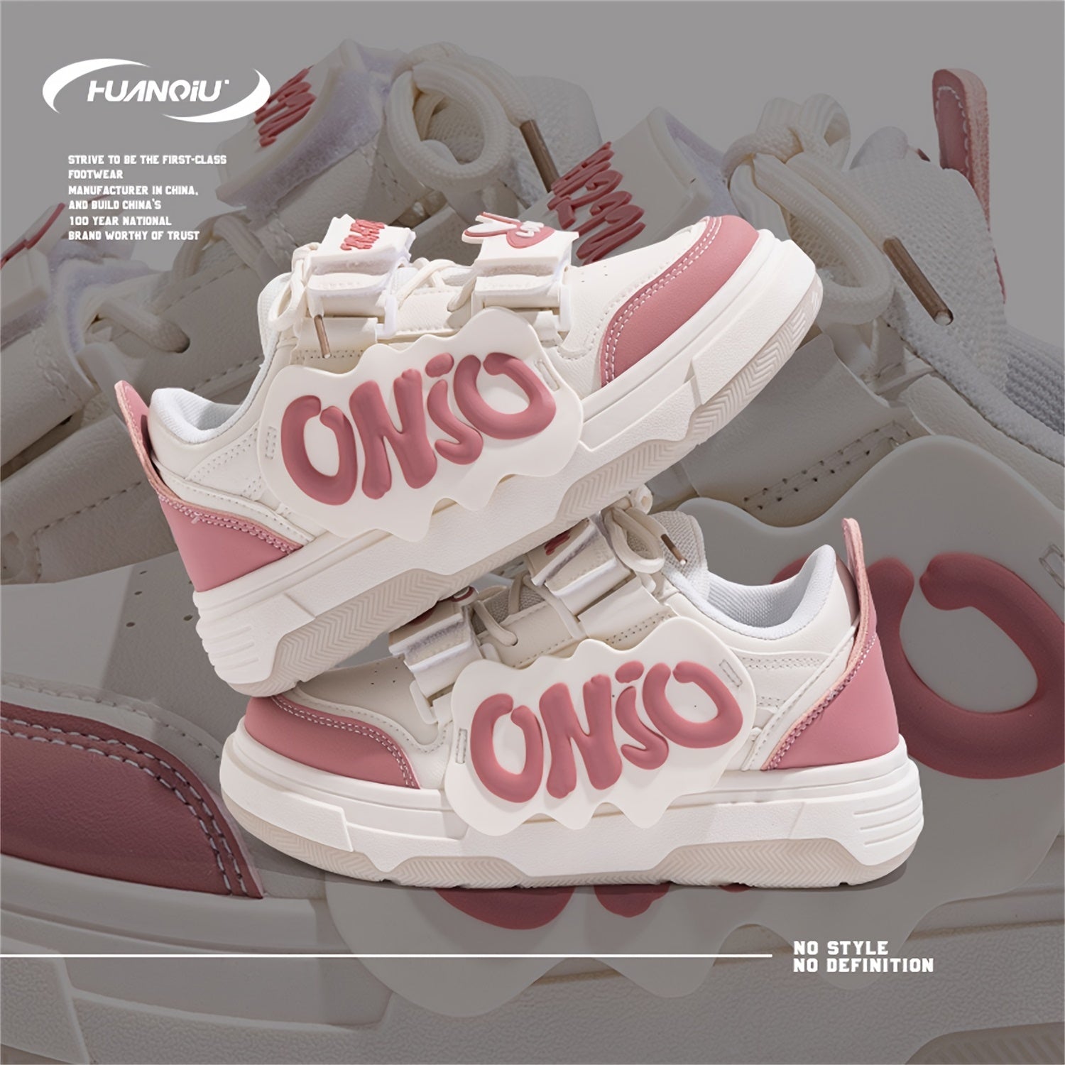 Women's Rabbit & Letter Pattern Skate Shoes Thick Sole Casual Sneakers