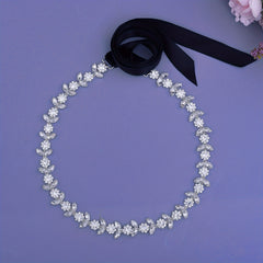 Baroque Style Rhinestone Bridal Sash Wedding Belt Summer Dress Waist Accessory