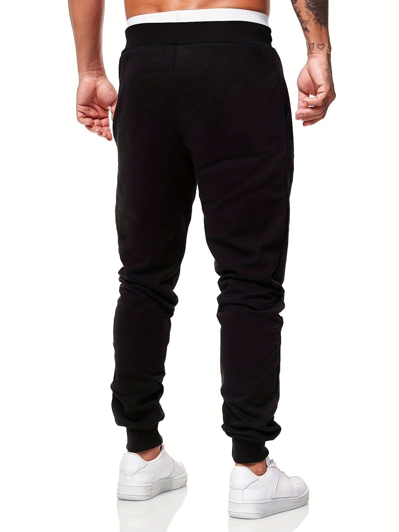 Moon Phase Pattern Casual Graphic Drawstring Joggers Sweatpants