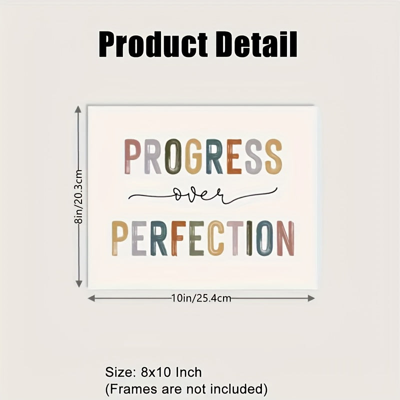 Set of 4 Inspirational Classroom Wall Art Decor