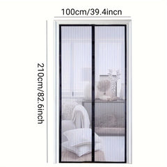 Magnetic Screen Door Self Sealing Heavy Duty Hands Mesh Partition Keeps Bugs Out