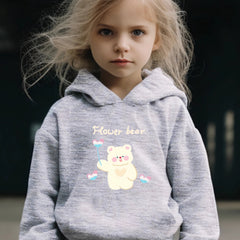 Flower Bear 2pc Set Girls Casual Activewear Set For Spring Fall Sports