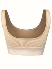 Sports Bra Women's Plus Striped Shockproof Seamless Padded
