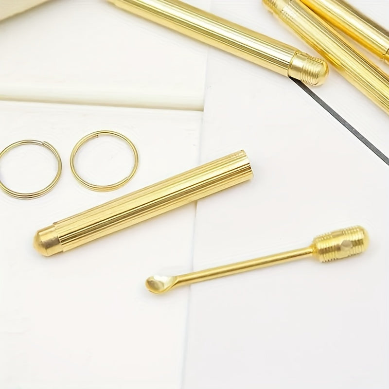 Portable Metal Ear Spoon Key Chain Pendant
