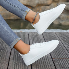 Women's Lace Up Sports Shoes Low Top Flat Skateboarding Sneakers
