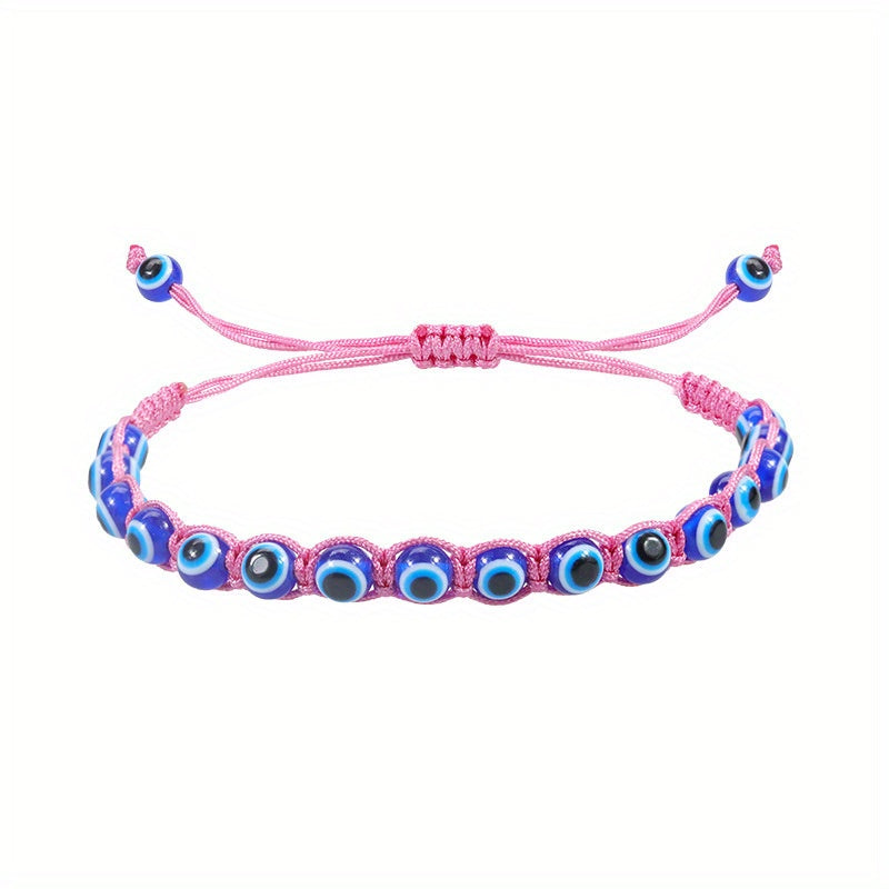 Outdoor Devil's Eye Braided Bracelet Adjustable Eye Amulet Hand Jewelry