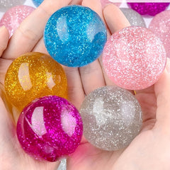 18pcs Glitter Bouncy Balls - Colorful Party Favors Toys Games Prizes