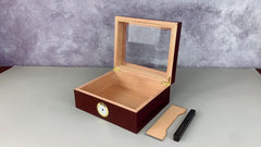 Large Capacity Men's Cigarette Box - Holds up to 50 Cigars