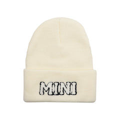 Boys Knitted Hat Soft Letter Embroidery Elastic Kids Beanie