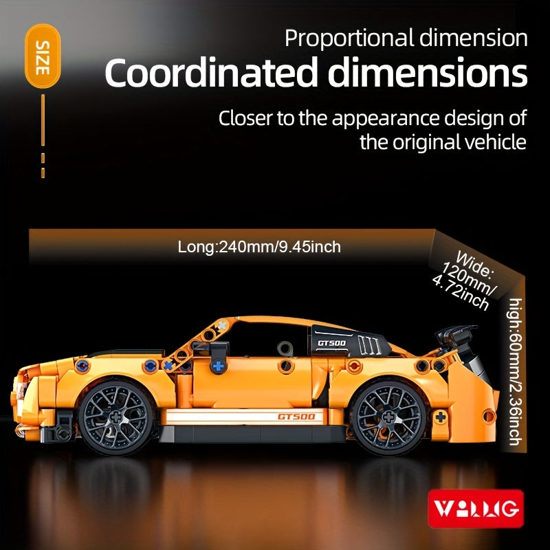 Building Block Toy Car Science Education Kids Sports Car