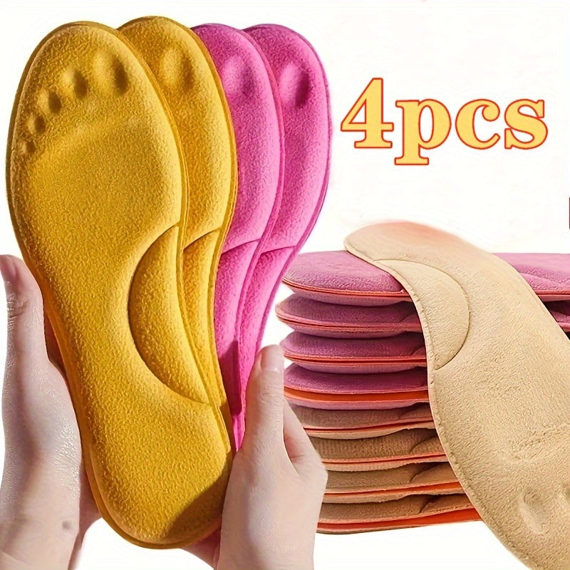 Winter Fur Insoles Foot Warmer Memory Foam Insoles Sneakers Men Women